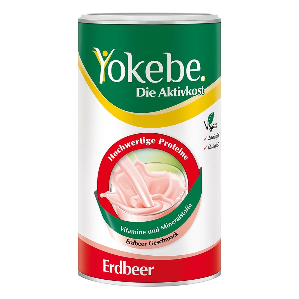 Yokebe Erdbeer - DiÃ¤tshake zur Gewichtsabnahme - mit Protein