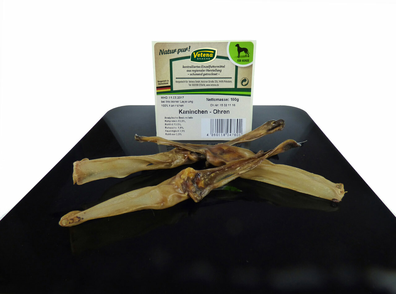 250 g Vetena Snacks Kaninchen-Ohren