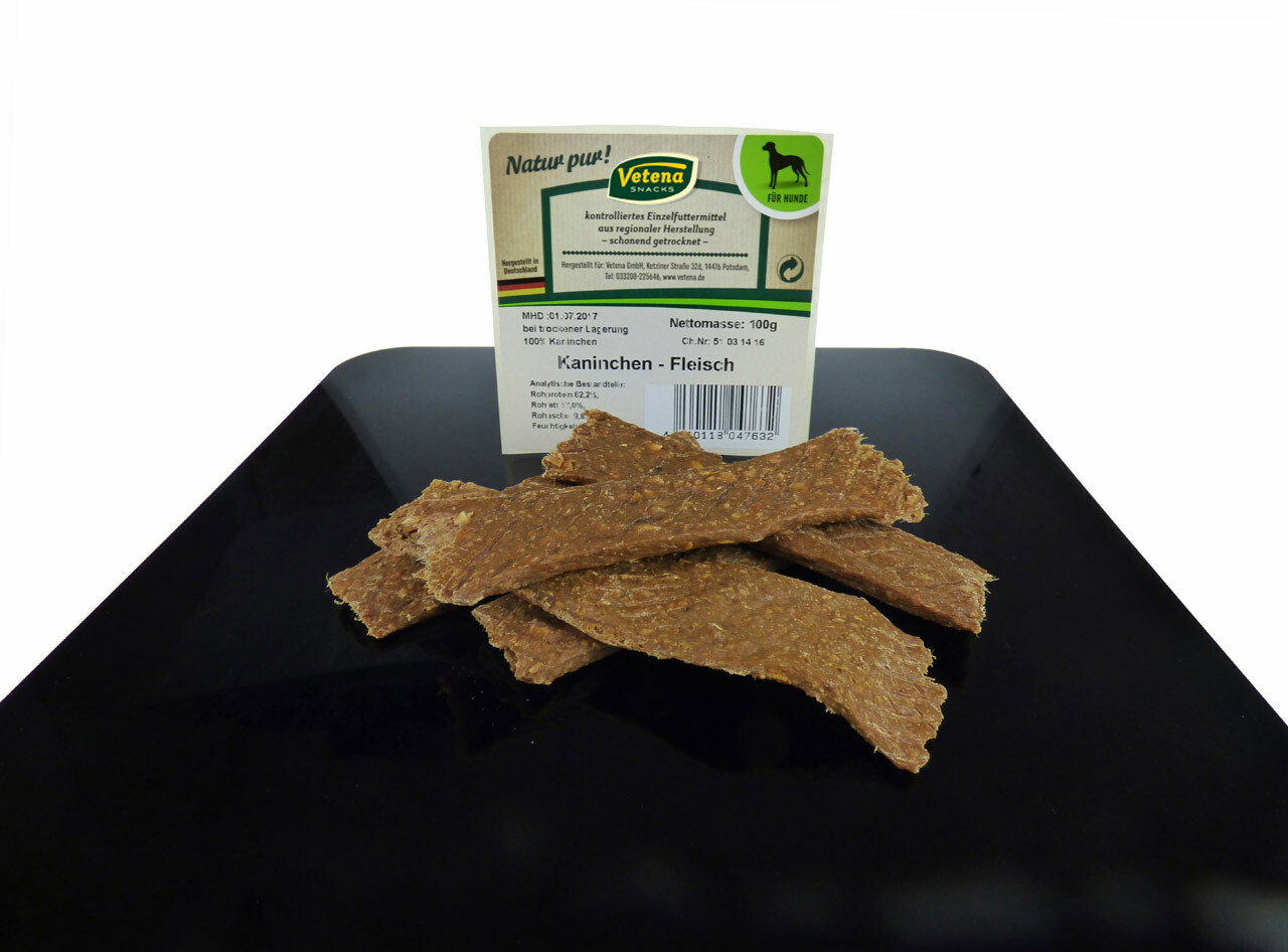 100 g Vetena Snacks Kaninchen-Fleisch