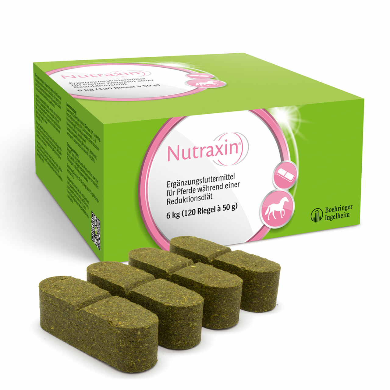 6 kg (120 Riegel a 50 g) Nutraxin für Pferde
