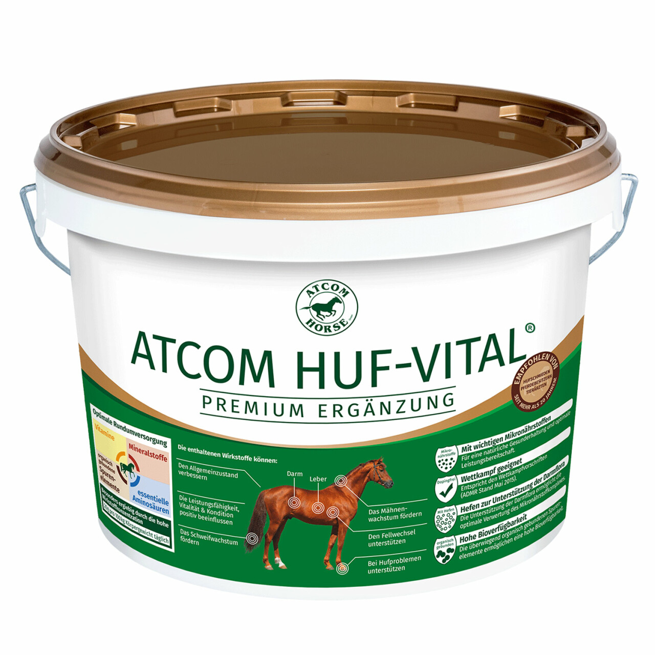 10 kg ATCOM HUF-VITAL Pellets für Pferde