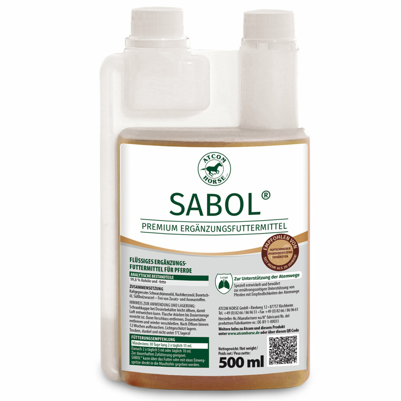 500 ml ATCOM SABOL für Pferde
