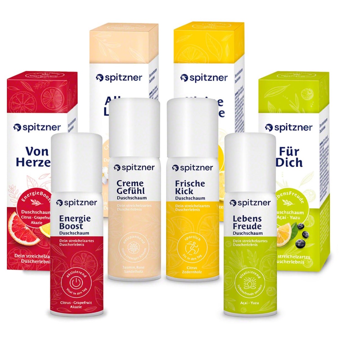 Spitzner Duschschaum Kennlernset Geschenkverpackung (4x 50ml)