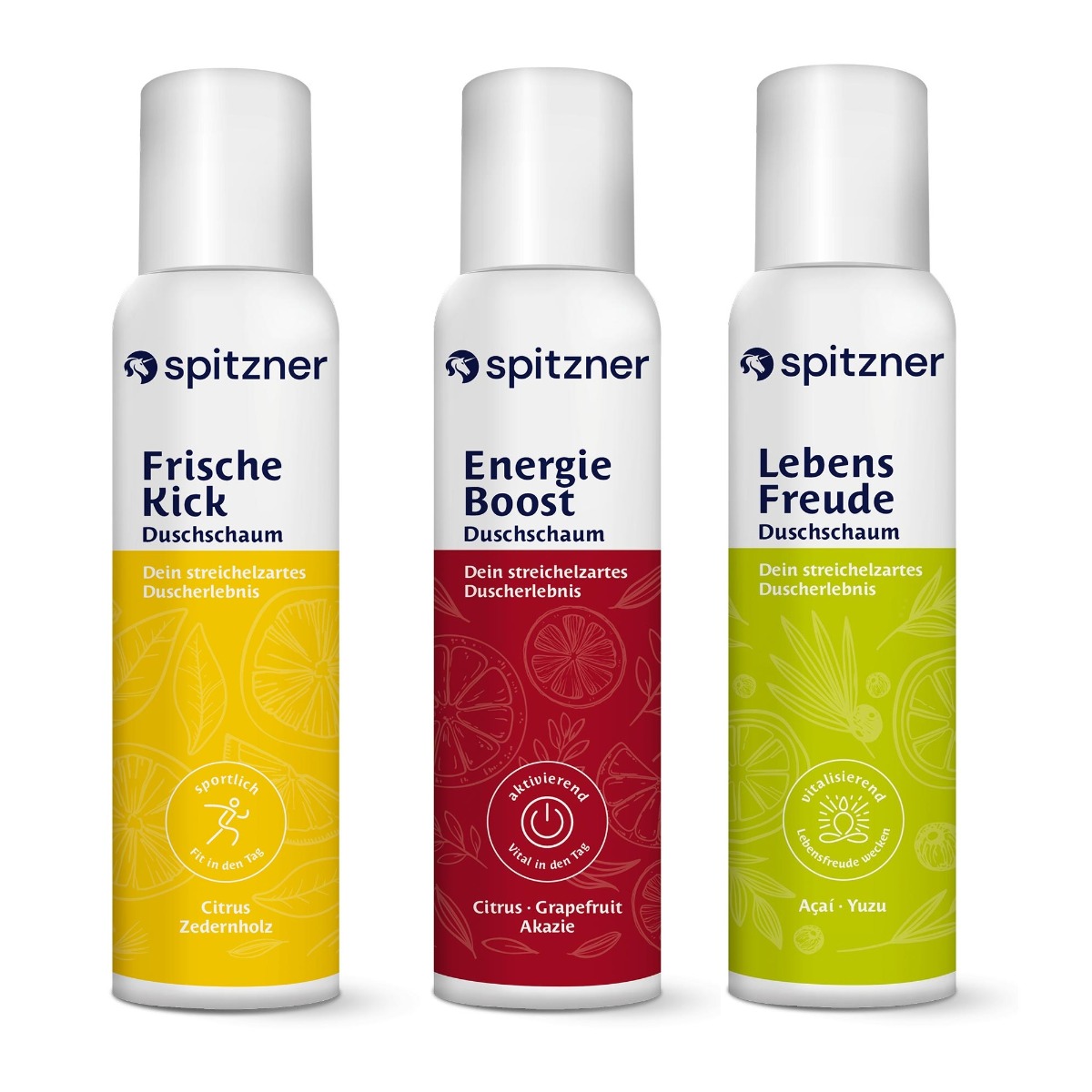Spitzner Power Dusche Duschschaum Set (3 x 150 ml)