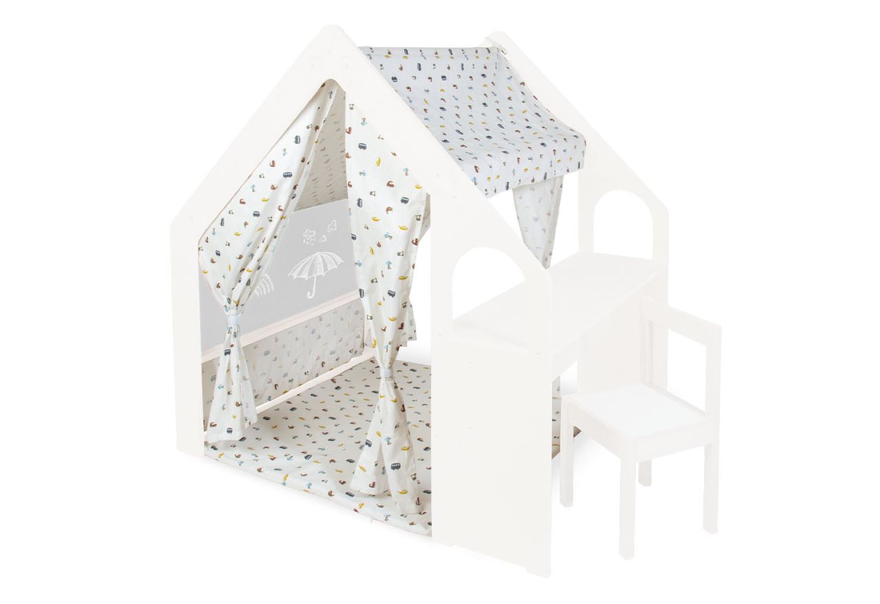 Stoffdach für Spielhaus Thilda, Dessin Kleine Flitzer, Pinolino