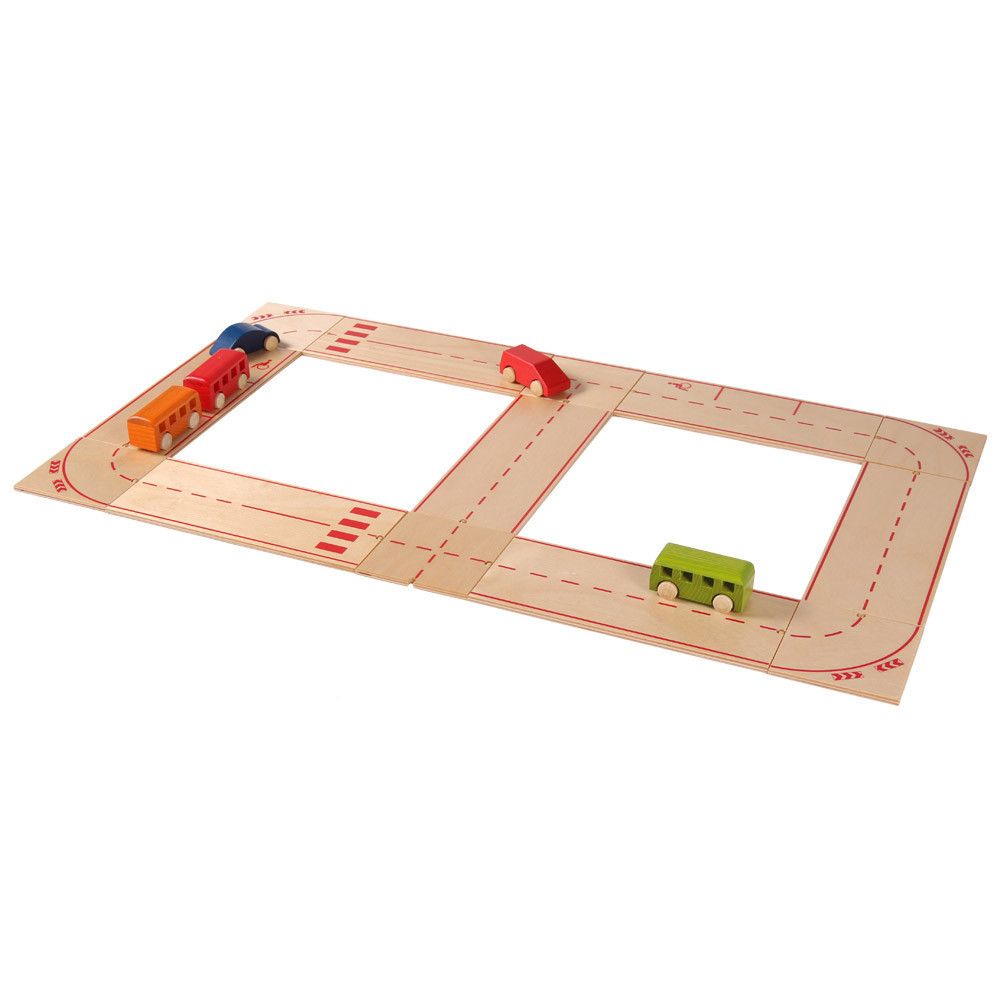 Straßenelemente Grundplatte, spiel gut, Beck Holzspielzeug.