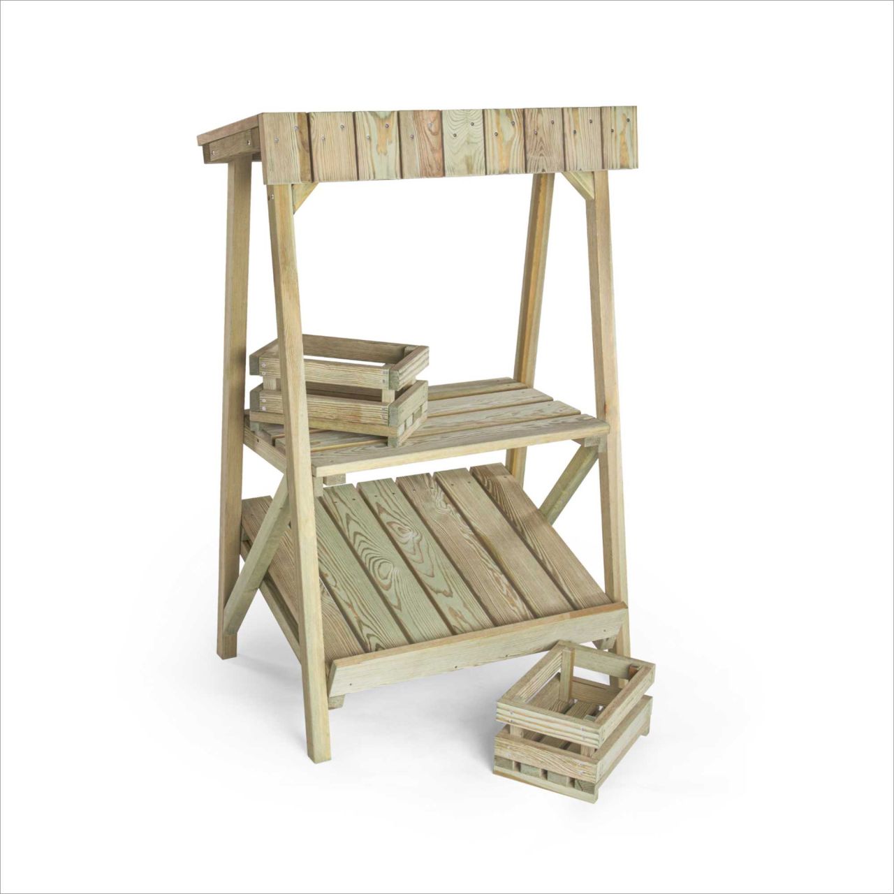 Erzi Outdoor Marktstand aus Holz