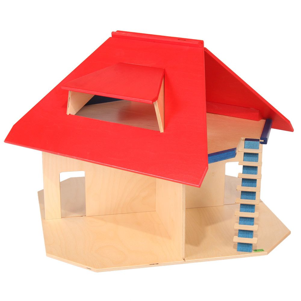 Beck Holzspielzeug Puppenhaus, zerlegbar, platzsparend, 'spiel gut'