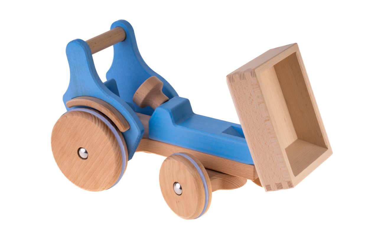 Dynamiko Holz Traktor Fridolin hellblau, Holz