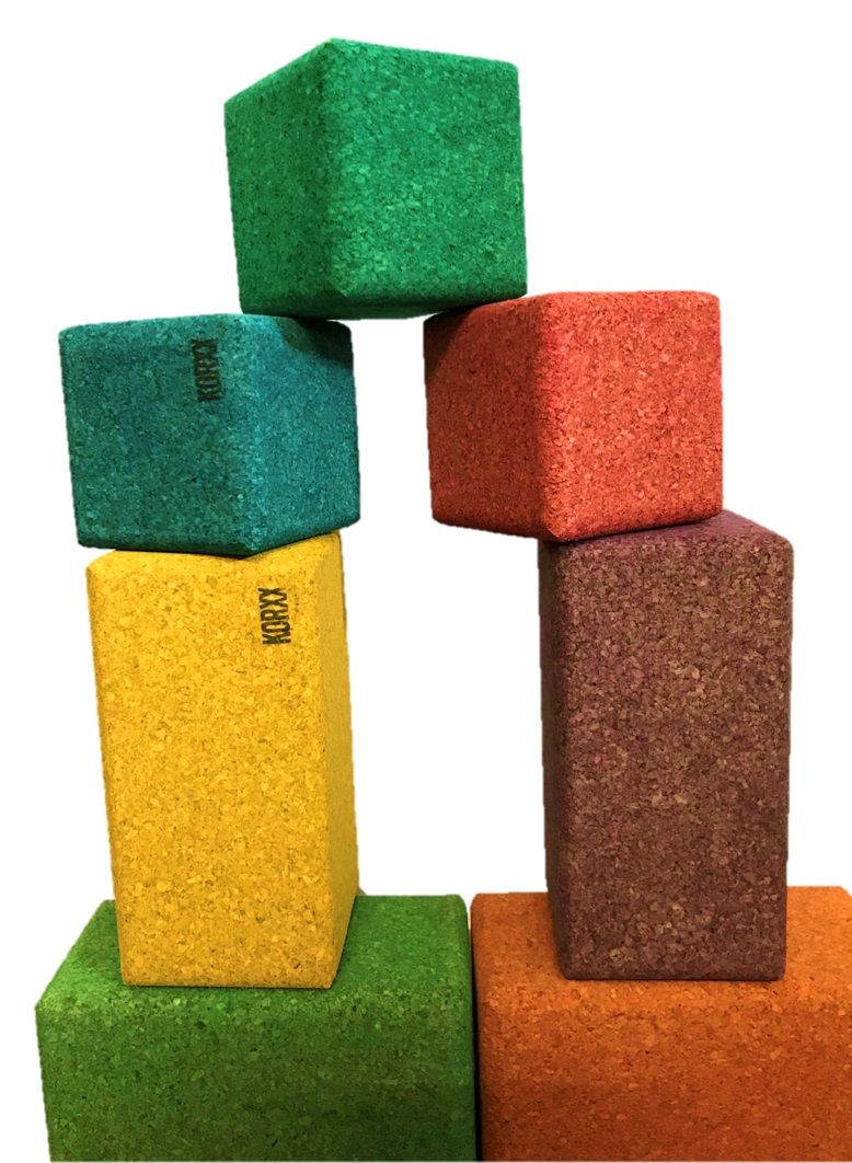 KORXX Big Blocks Big Blocks 14 C , 14 bunte XL Korkbausteine in Quaderform