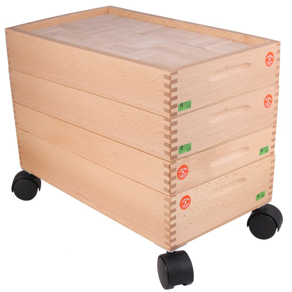 Beck 348 Bauklötze im Bauwagen komplett mit 4 Kästen