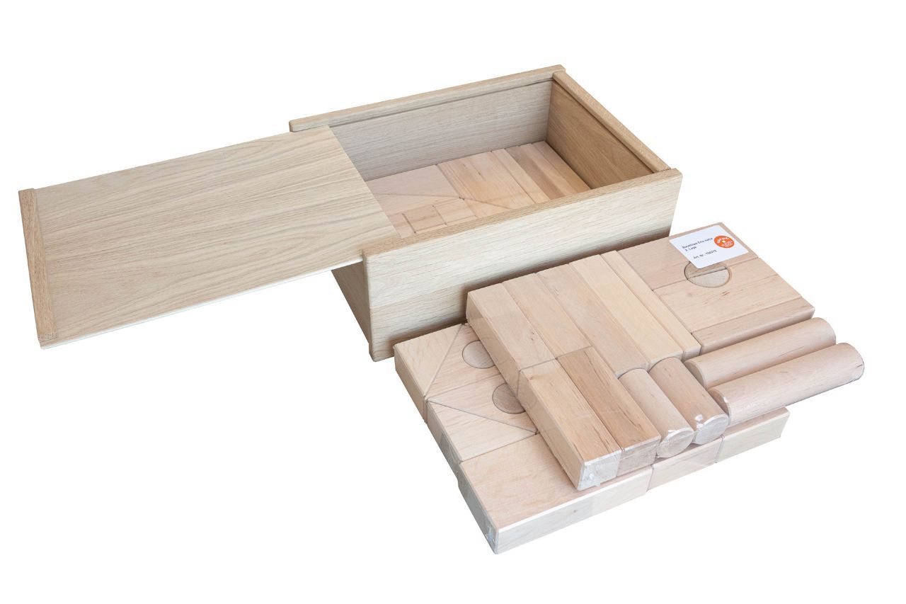 Holzbausteine Set im Holzkasten, Lautenbach