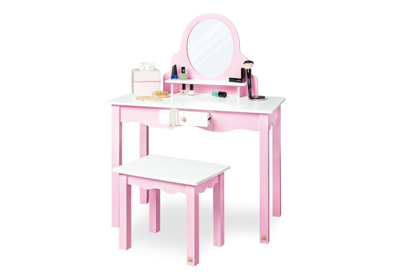 Kinderschminktisch Jasmin mit Hocker, 2-teilig, Pinolino