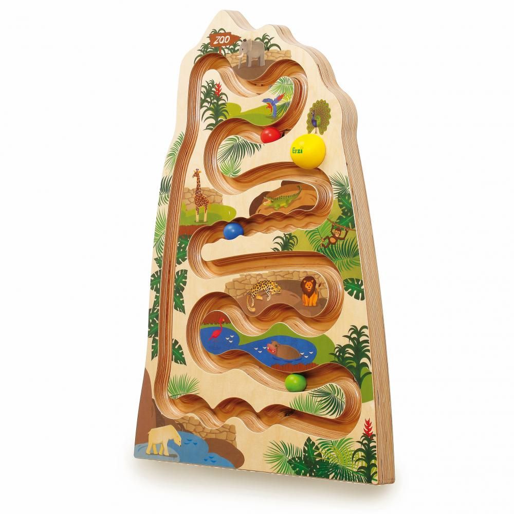 Holzspielzeug Kugelbahn Zoo ab 1, Erzí