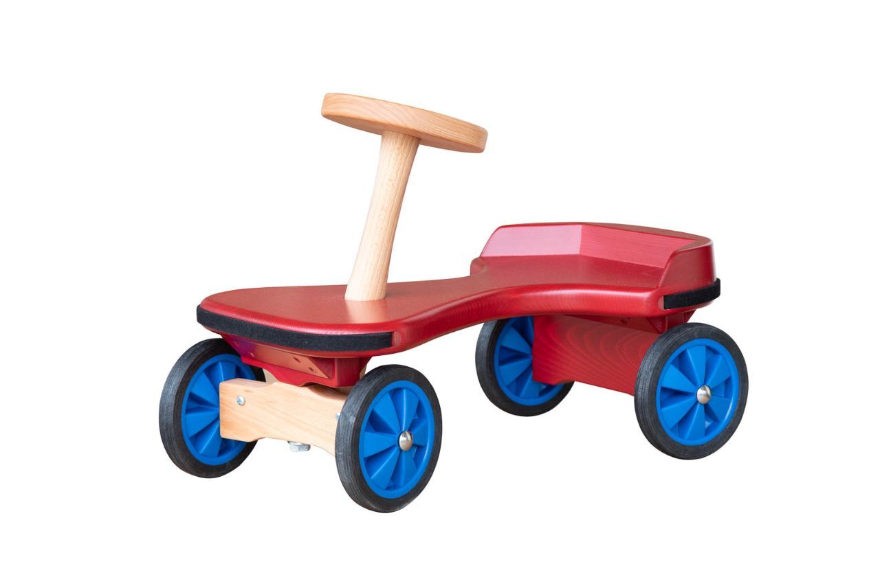 Massivholz Rutschauto Zimmerauto rot, Lautenbach