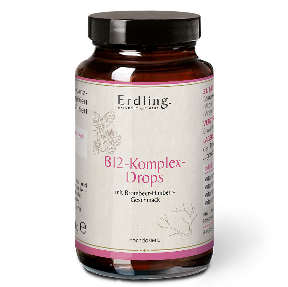 Vitamin B12-Komplex Brombeer - Himbeer Drops - 50 Stück