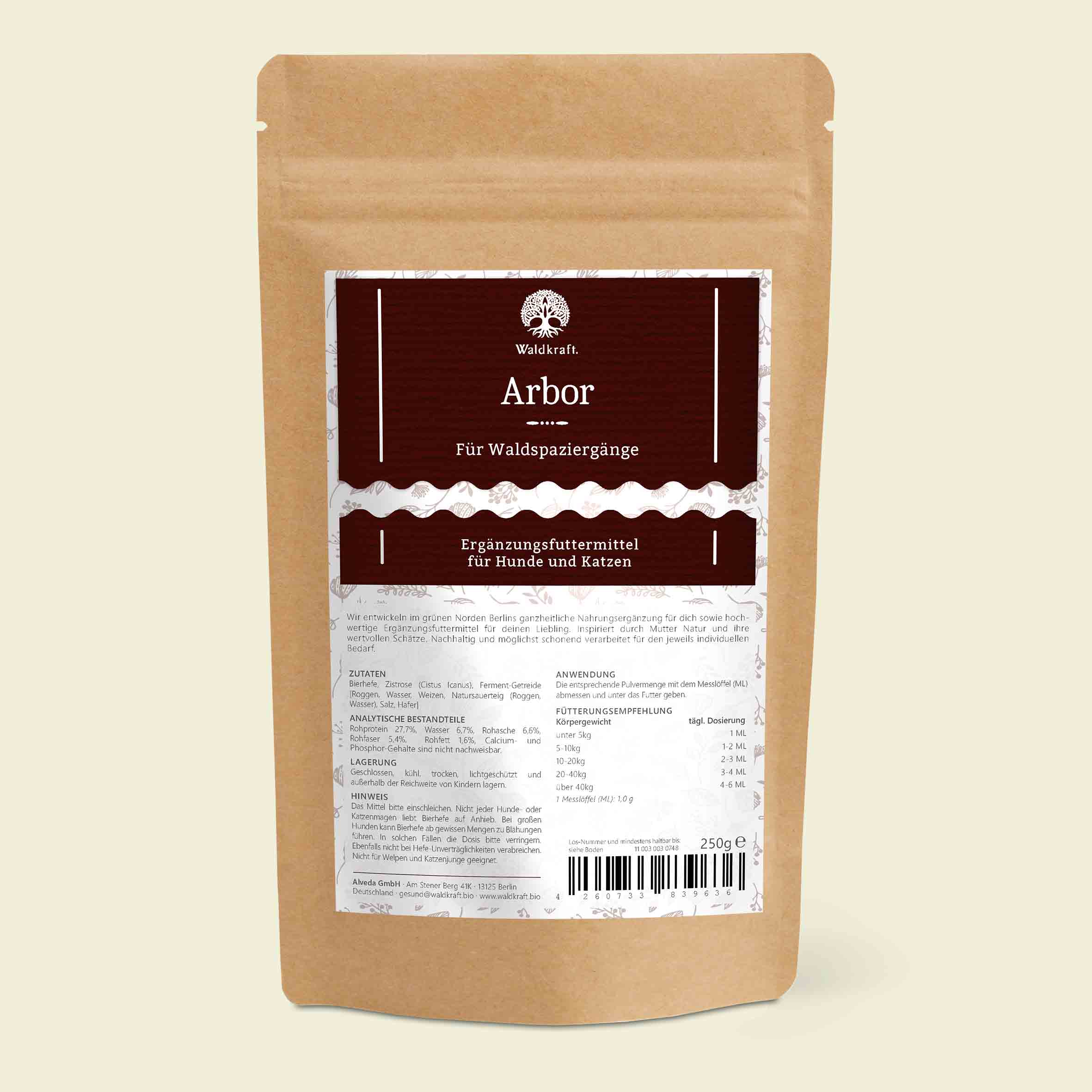 Arbor – Ergänzungsfuttermittel für Hunde und Katzen