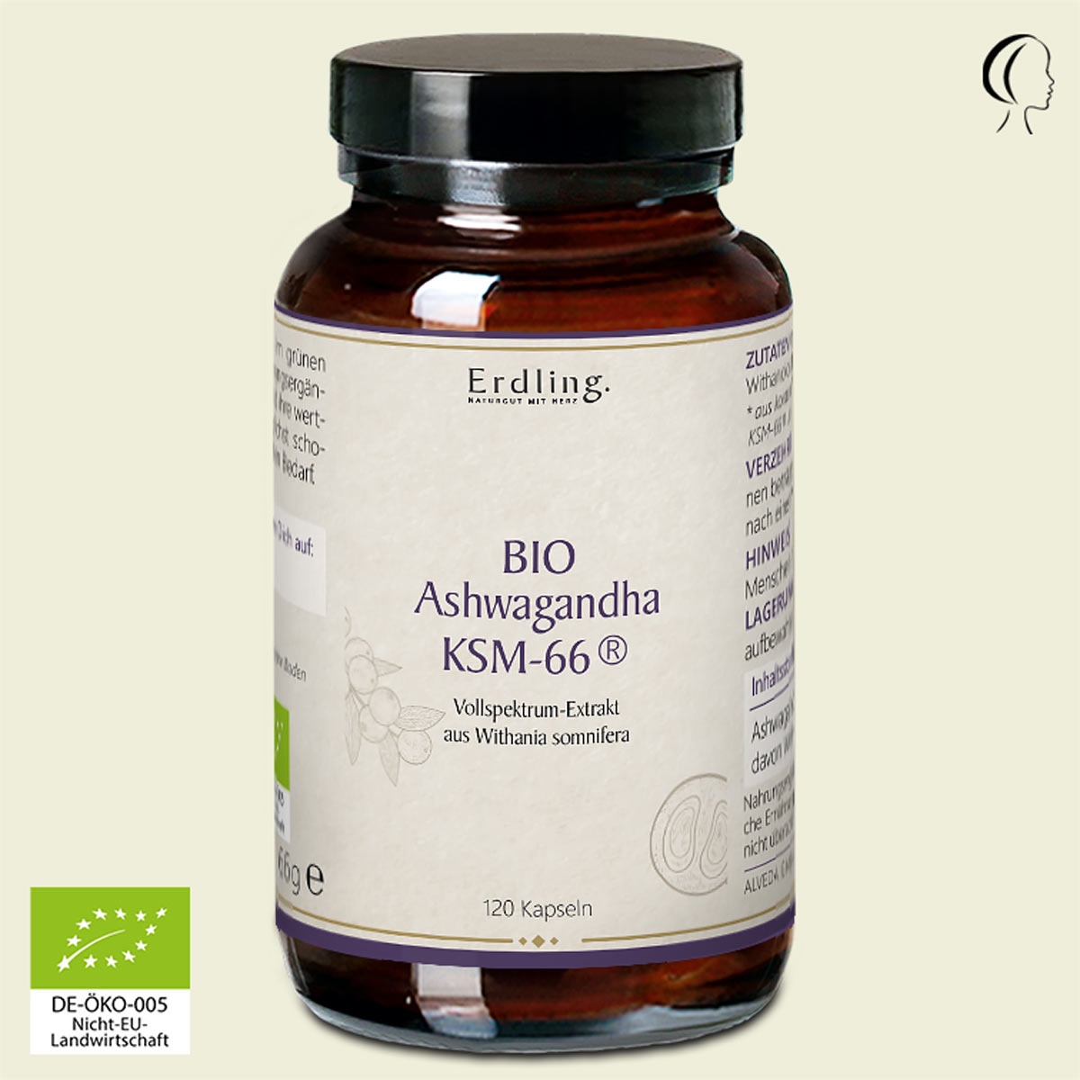 BIO Ashwagandha KSM-66® vegan - 120 Kapseln
