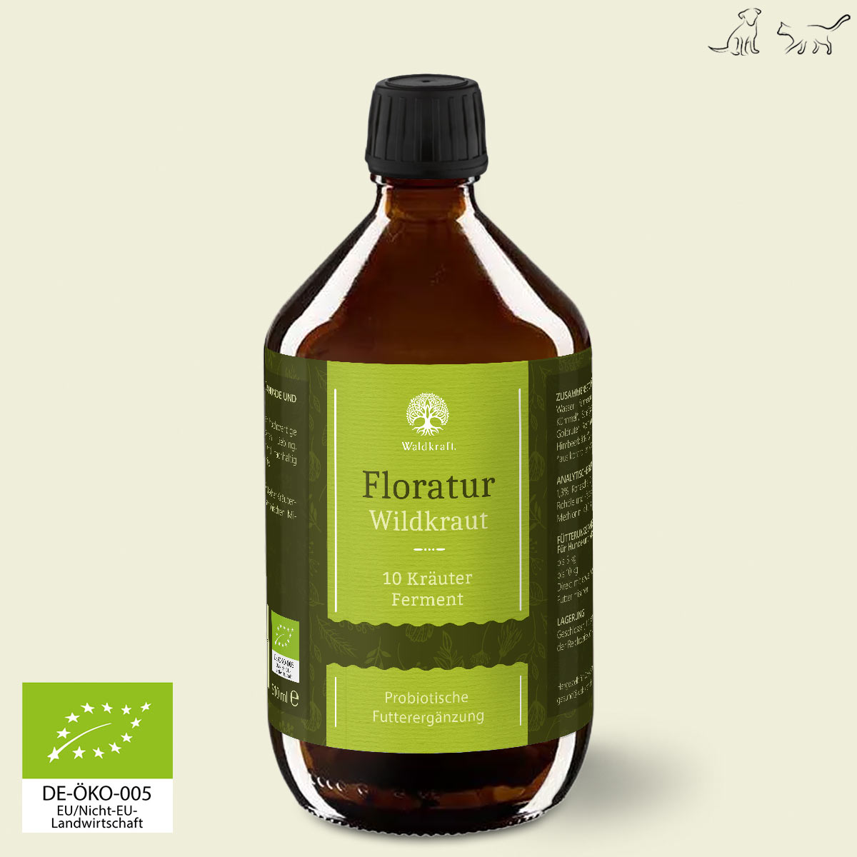 BIO Floratur Wildkraut - 10 Kräuter Ferment - 510ml