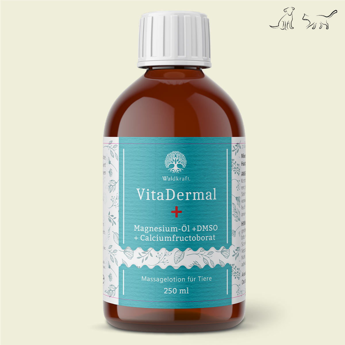 VitaDermal+: Mineralienhaltige Massagelotion für Tiere mit Magnesium-Öl + DMS...