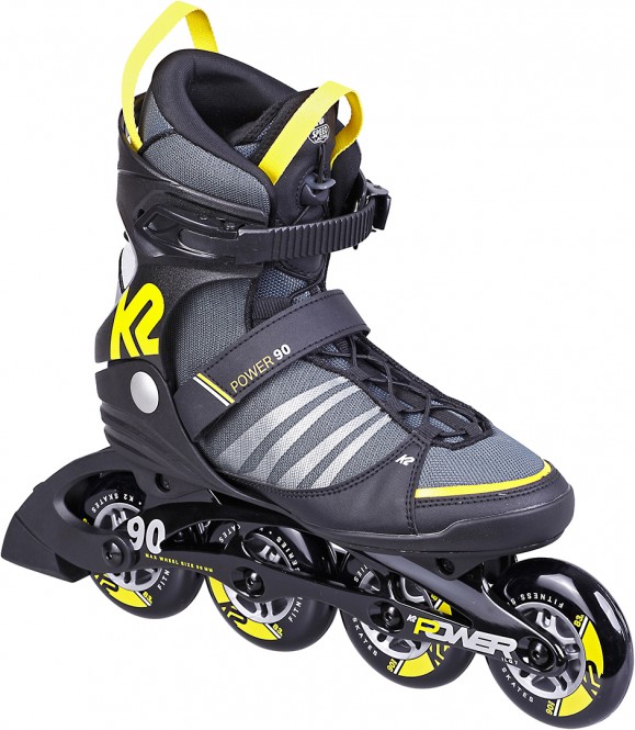 K2 POWER 90 II SPEEDLACE LTD Inline Skate black/yellow - 42,5