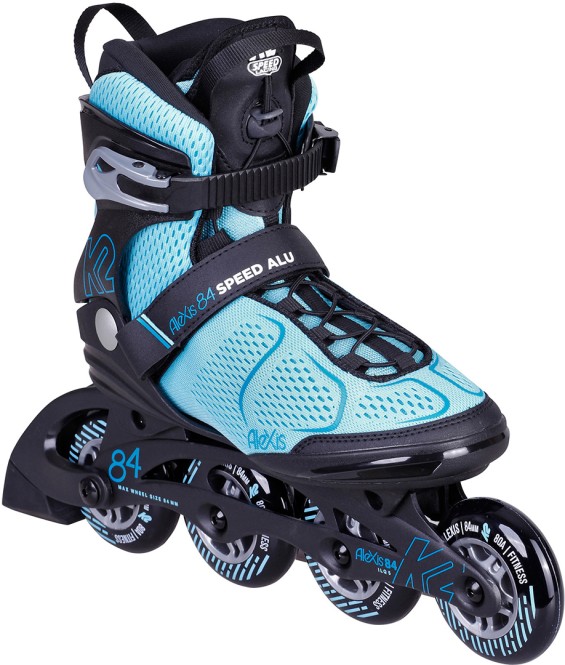 K2 ALEXIS 84 SPEED ALU Inline Skate turquise/black - 42