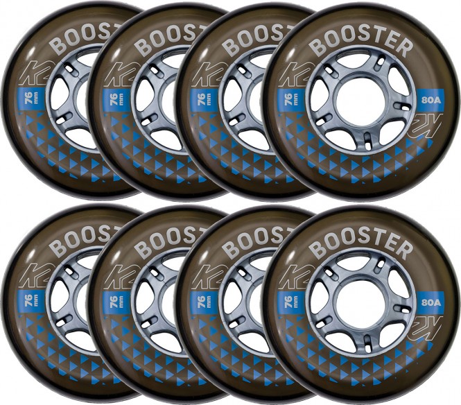K2 BOOSTER 76mm/80a 8er Pack Rollenset inkl. ILQ5 Kugellager