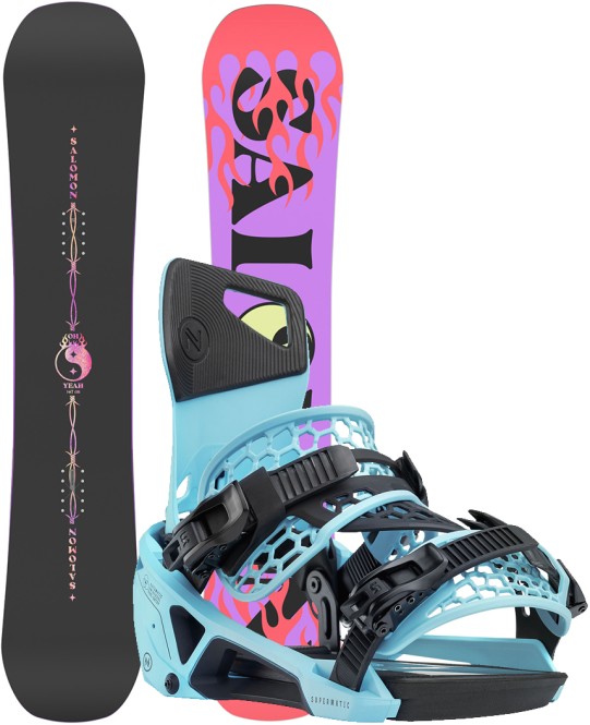 SALOMON OH YEAH 147 2025 inkl. NIDECKER SUPERMATIC escape cyan - M