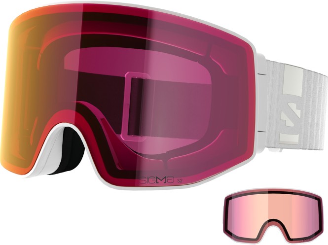 SALOMON SENTRY PRIME SIGMA Schneebrille 2026 white/sigma poppy red
