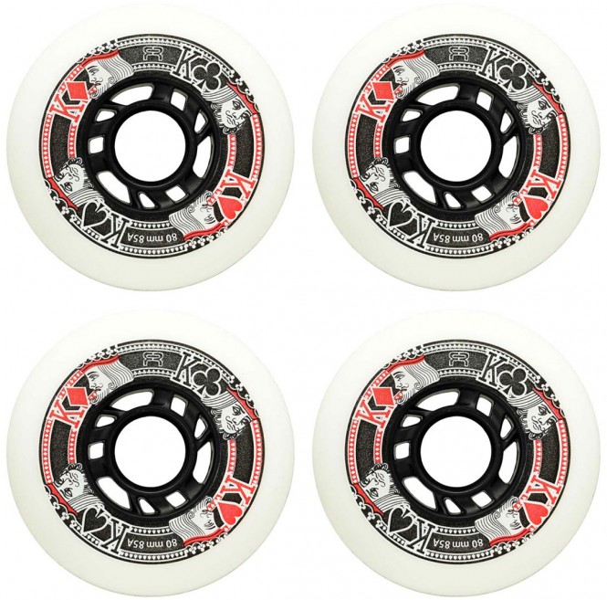 FR SKATES STREET KINGS 4er Pack Rollenset white - 80mm/85a