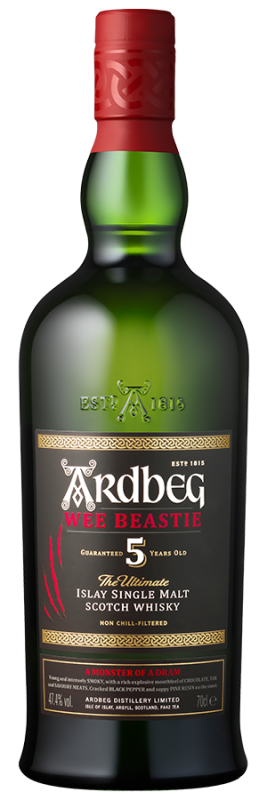 Ardbeg Wee Beastie 5 Years Islay Single Malt Scotch Whisky - Ardbeg Distillery - Spirituosen aus dem Vereinigten Königreich