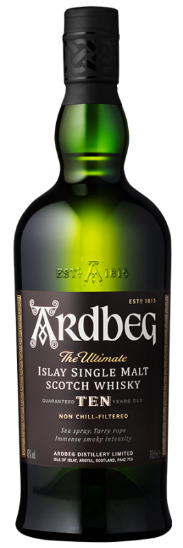 Ardbeg Ten Years Islay Single Malt Scotch Whisky - Ardbeg Distillery - Spirituosen aus dem Vereinigten Königreich