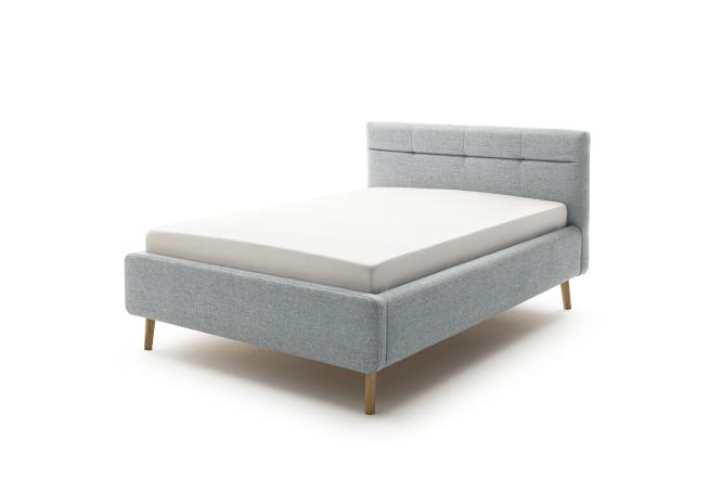 140x200 Polsterbett LOTTE inkl. belüftetem Bettkasten und Federholzrahmen von Meise Möbel Pastellblau