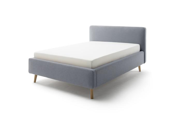 140x200 Polsterbett MATTIS mit Bettkasten von Meise Möbel Eisblau