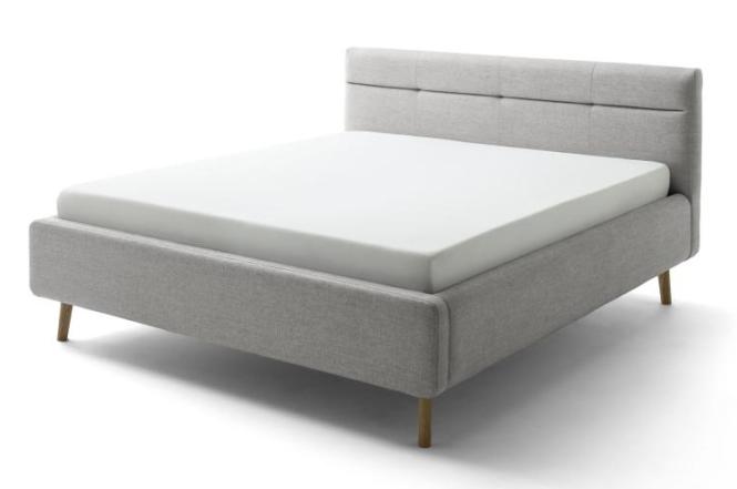 160x200 Polsterbett LOTTE inkl. belüftetem Bettkasten und Federholzrahmen von Meise Möbel Grau