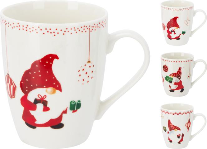 BECHER 1 Stück Weihnachtsmann ca. 340 ml 3 Sorten unsortiert Porzellan