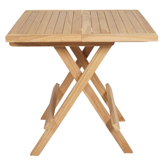 Klapptisch ca. 50x50 cm quadratisch Natur Teakholz
