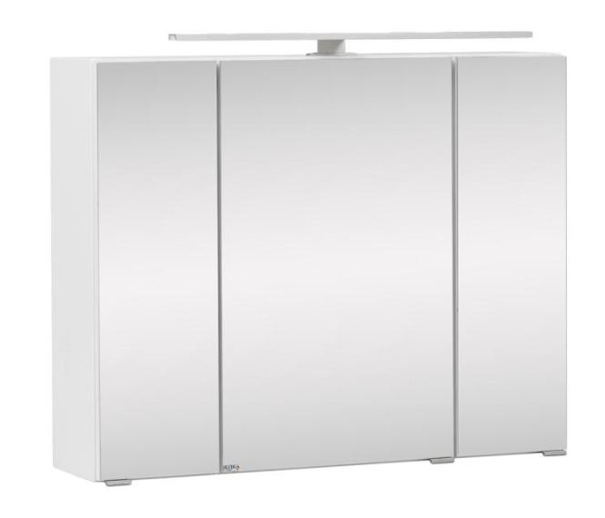 3D Spiegelschrank 80 STOCKHOLM von Held Möbel Matt weiß