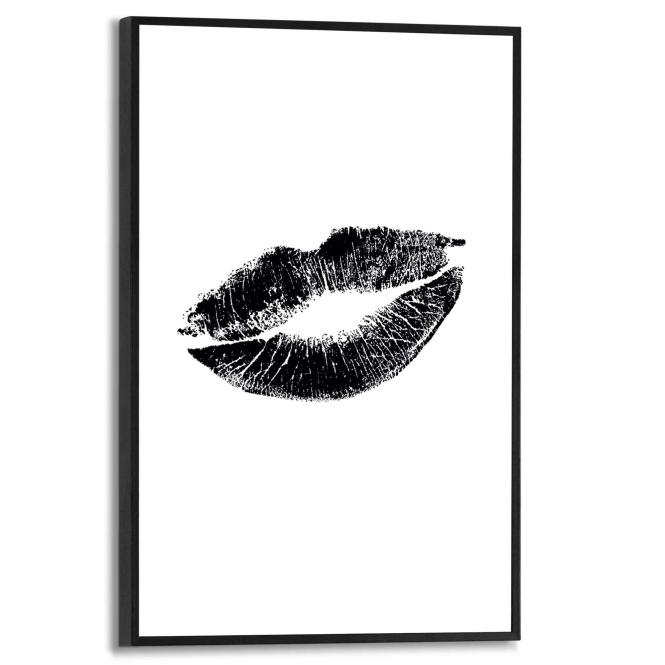 Wandbild HOT Lips Slim Frame Black ca. 20x30 cm SMF48031