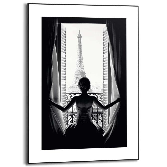 Wandbild PARIS Balcony Slim Frame Black ca. 50x70 cm SMF84827