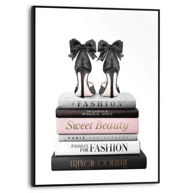 Wandbild FASHION Books Slim Frame Black ca. 30x40 cm SMF85046