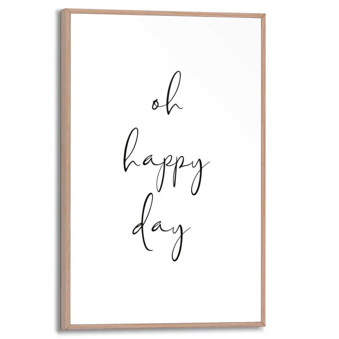Wandbild OH Happy Day Slim Frame Wood ca. 20x30 cm SMF87251