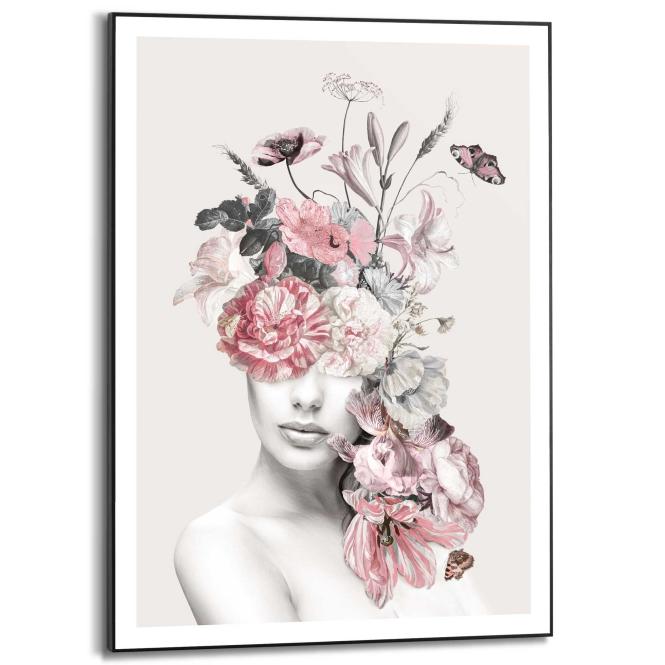 Wandbild FLORAL LADY SWEET Slim Frame Black ca. 50x70 cm SMF88496
