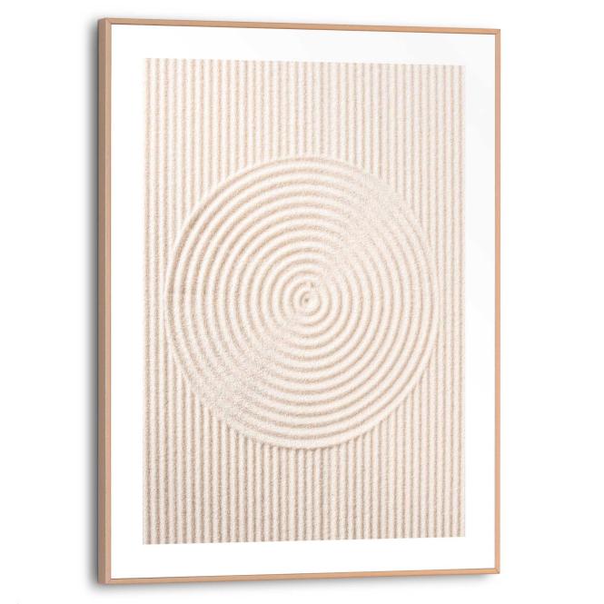 Wandbild SANDY CIRCLES Slim Frame Wood ca. 30x40 cm SMF88508