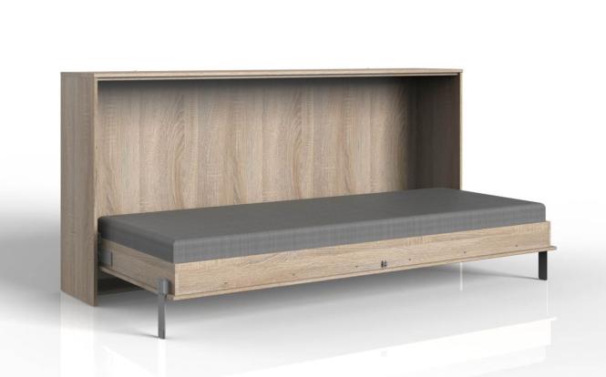 90 x 200 Klappbett horizontal inkl. Lattenrost JUIST von Wimex / Eiche Sägerau NB