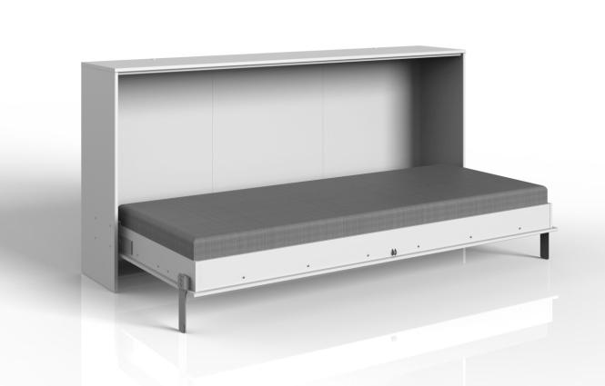 90 x 200 Klappbett horizontal inkl. Lattenrost JUIST von Wimex / Weiß