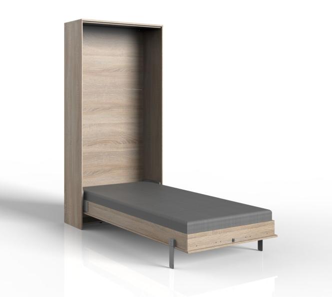 90 x 200 Klappbett vertikal inkl. Lattenrost JUIST von Wimex / Eiche Sägerau NB