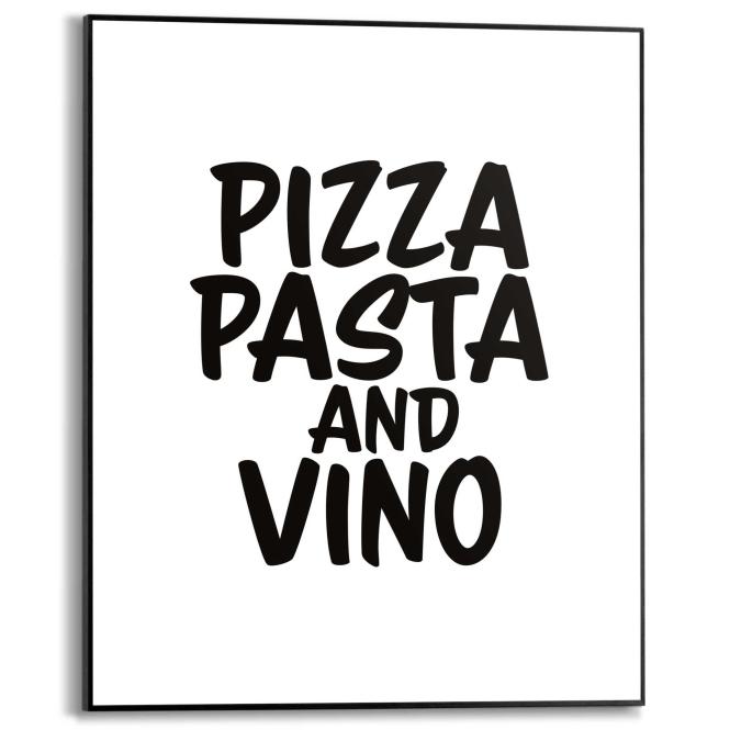 Wandbild PIZZA PASTA VINO Slim Frame Black ca. 40x50cm SMF92693