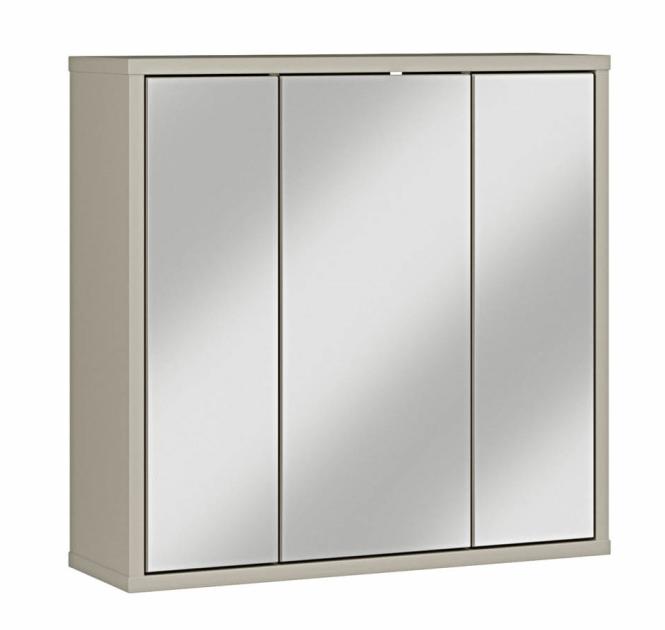 Bad-Spiegelschrank 3-türig Taupe
