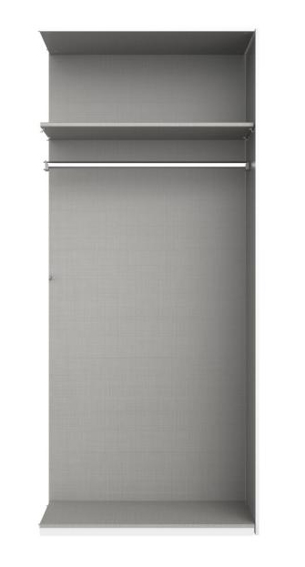 Anbauelement Breite ca. 90 cm inkl. 1 Boden und 1 Kleiderstange EASY PLUS A von Wimex / Weiß